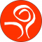 Logo weiß orange glatt quadratisch